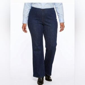 Soft Surroundings Ultimate Denim Pull-On High Waist Straight Leg Jeans Size 2x